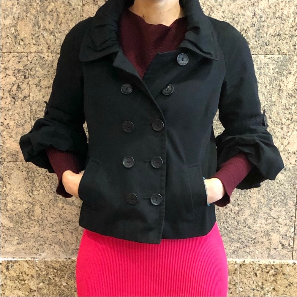 Kenzie cropped peacoat with 3/4 sleeves